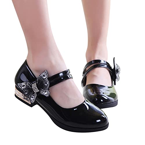 Prinzessin Schuhe Mädchen Trachtenschuhe Niedlich Abendschuhe rutschfeste Flacheschuhe Festliche Tanzschuhe Halbschuhe Prinzessinnenschuhe Prinzessin Schuhe Kinderlederschuhe von Generisch