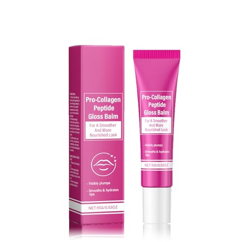 Pro-Collagen Peptide Gloss Balm, Pro-Kollagen-Peptid-Glanz-Balsam, Spendet Feuchtigkeit & Glättet die Lippen Glow Color Changing Lip Oil, Dauerhaftes Hydratisierender Lippenstift für Frauen (1P) von Generisch