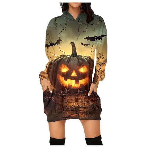 Problem Gelöst Halloween Hoodie Damen Kapuzenpullover mit Blutig Bedruckt Blood Langarm Tshirt Kleid Kapuze Kapuzenpulli Blut Verletzung Horror Pullover Problem Gelöst Halloween Shirt Langarmshirt von Generisch
