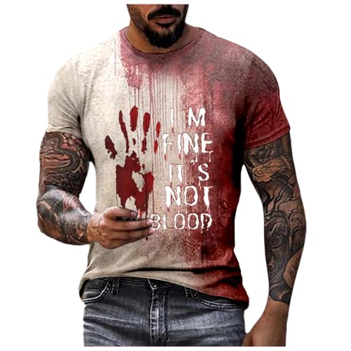 Problem Gelöst Halloween T-Shirt Herren Casual Rundhalsausschnitt Blutspritzer Muster Oberteile Hemd Entsetzen Blutig Bedruckt Kurzarm Top Übergröße hässliche Sportshirt Atmungsaktiv Trainingsshirt Problem Gelöst Halloween T-Shirt Herren Casual Rundhalsausschnitt Blutspritzer Muster Oberteile Hemd Entsetzen Blutig Bedruckt Kurzarm Top Übergröße hässliche Sportshirt Atmungsaktiv Trainingsshirt von Generisch