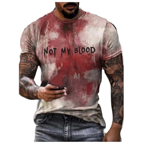 Problem Gelöst Halloween T-Shirt Herren Casual Rundhalsausschnitt Blutspritzer Muster Oberteile Hemd Entsetzen Blutig Bedruckt Kurzarm Top Übergröße hässliche Sportshirt Atmungsaktiv Trainingsshirt Problem Gelöst Halloween T-Shirt Herren Casual Rundhalsausschnitt Blutspritzer Muster Oberteile Hemd Entsetzen Blutig Bedruckt Kurzarm Top Übergröße hässliche Sportshirt Atmungsaktiv Trainingsshirt von Generisch
