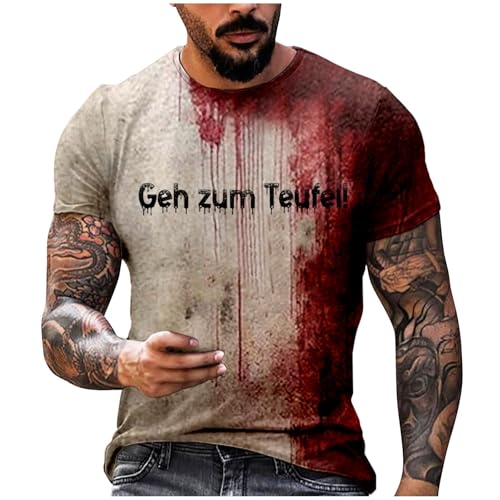 Problem Gelöst Halloween T-Shirt Herren Casual Rundhalsausschnitt Blutspritzer Muster Oberteile Hemd Entsetzen Blutig Bedruckt Kurzarm Top Übergröße hässliche Sportshirt Atmungsaktiv Trainingsshirt Problem Gelöst Halloween T-Shirt Herren Casual Rundhalsausschnitt Blutspritzer Muster Oberteile Hemd Entsetzen Blutig Bedruckt Kurzarm Top Übergröße hässliche Sportshirt Atmungsaktiv Trainingsshirt von Generisch