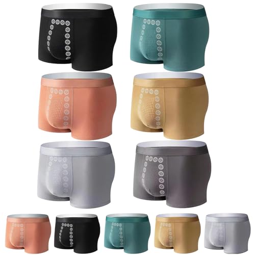 Proplshove Herren-Unterwäsche, energetische Massage, Magnettherapie, Unterwäsche, atmungsaktiv, Lisaonly Boxershorts für Männer, 6 Stück., 3XL von Generisch