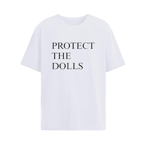 Protect The Dolls T-Shirts for Women Men Popular Style (White,M) von Generisch