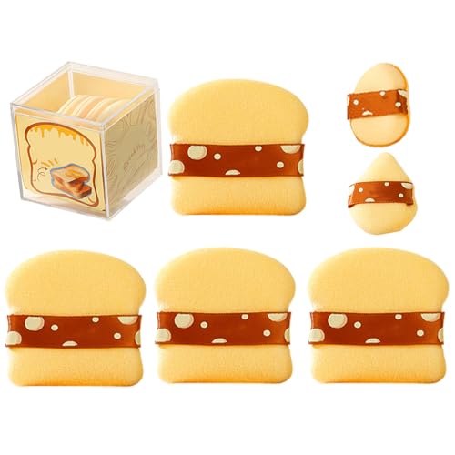 Puderquaste Makeup Blending Puff, 6 Stück Weiche Set Dry Wet Use Beauty Schwämme für Frauen Mädchen Home Salon Concealer BB Cream Festzug und Rouge von Generisch