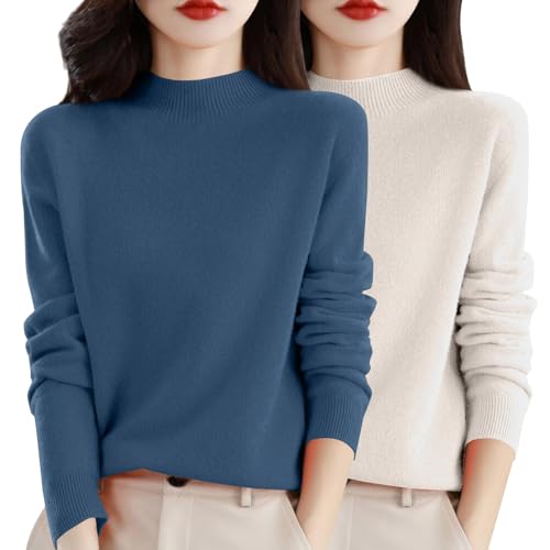 Pullover Damen,Merinowolle Strickpullover Winter Rundhals Pulli Sweatshirt Langarm Pulli Herbst Oberteil Sweatshirts ohne Kapuze Tops Winterpullover Sweaters Strickpulli Wollpullover Fleecepullover Pullover Damen,Merinowolle Strickpullover Winter Rundhals Pulli Sweatshirt Langarm Pulli Herbst Oberteil Sweatshirts ohne Kapuze Tops Winterpullover Sweaters Strickpulli Wollpullover Fleecepullover von Generisch