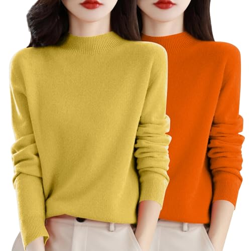 Pullover Damen,Merinowolle Strickpullover Winter Rundhals Pulli Sweatshirt Langarm Pulli Herbst Oberteil Sweatshirts ohne Kapuze Tops Winterpullover Sweaters Strickpulli Wollpullover Fleecepullover Pullover Damen,Merinowolle Strickpullover Winter Rundhals Pulli Sweatshirt Langarm Pulli Herbst Oberteil Sweatshirts ohne Kapuze Tops Winterpullover Sweaters Strickpulli Wollpullover Fleecepullover von Generisch