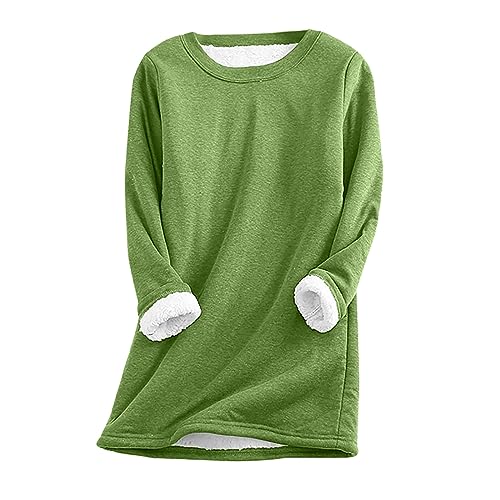 Pullover Damen Elegant Einfarbige Winterpullover Teddy Fleecepullover Oversized Plüsch Pulli Lang Rundhals Sweatshirt mit Taschen Sherpa Gefüttertes Pulli Herbst Winter Fleecepulli Thermounterwäsche Pullover Damen Elegant Einfarbige Winterpullover Teddy Fleecepullover Oversized Plüsch Pulli Lang Rundhals Sweatshirt mit Taschen Sherpa Gefüttertes Pulli Herbst Winter Fleecepulli Thermounterwäsche von Generisch