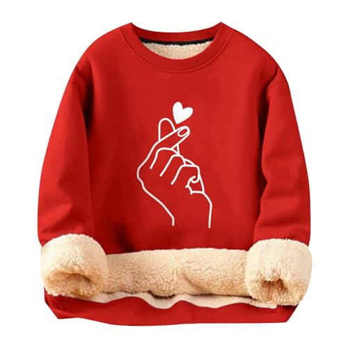 Pullover Damen Half Zip Sweatjacke mit Fleece Gefüttert Herbst Reissverschluss Stehkragen Casual Roter Pulli Damen Festliche Pullover Damen Elegant Schwarz Pullover Damen Rundhals Pink von Generisch