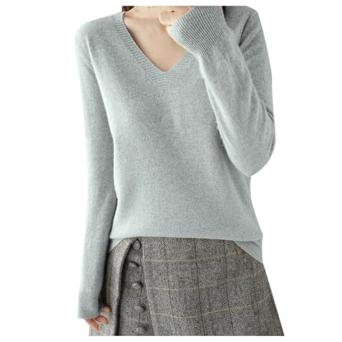 Pullover Damen V-Ausschnitt Strickpullover Baumwolle Langarmshirt Sweatshirt Oberteile Dünner Damenpullover Herbst Winter Outfit Langarm Gestrickter Sweater Warm Sweatpullover Damenpulli Longpullover Pullover Damen V-Ausschnitt Strickpullover Baumwolle Langarmshirt Sweatshirt Oberteile Dünner Damenpullover Herbst Winter Outfit Langarm Gestrickter Sweater Warm Sweatpullover Damenpulli Longpullover von Generisch