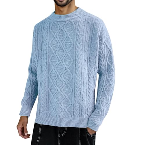 Pullover Für Herren Freizeit Feinstrick Strickpullover Pullover Warmer Winter Sport Langarmshirt Pulli Sport mit Rundhalsausschnitt Basic Winterpullover Sweater Weich Regular Fit Sweatshirt Pullover Für Herren Freizeit Feinstrick Strickpullover Pullover Warmer Winter Sport Langarmshirt Pulli Sport mit Rundhalsausschnitt Basic Winterpullover Sweater Weich Regular Fit Sweatshirt von Generisch