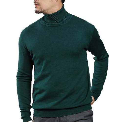 Pullover Herren Rollkragen Strick Sweater Bequemes Unterziehpullover GekäMmte Hautfreundlicher Stoff Strickpullover MäNner Casual Business Turtle-Neck Geeignet für Verschiedene Szenarien von Generisch