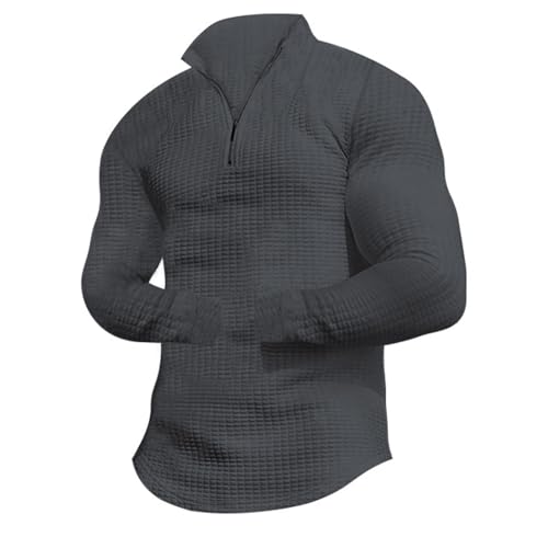 Pullover Herren Rollkragenpullover 1/4 Zip Neck Strickjacke Freizeit Sport Übergangsjacke Komfortabel Strickpullover Leicht Elastizität Strickmantel Elegant Winterpullover Warm Sweatjacke Shirtjacke von Generisch