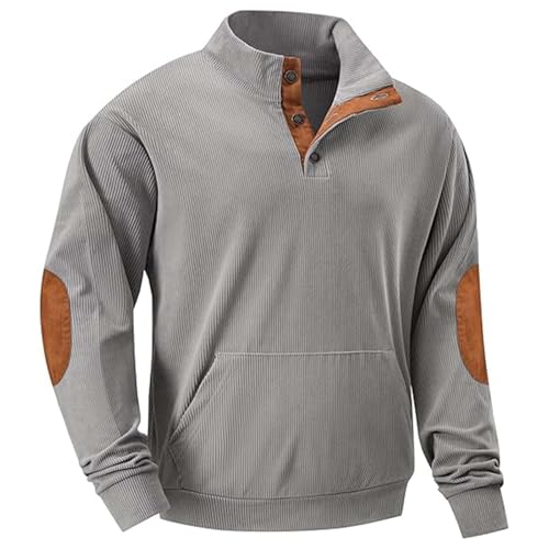 Pullover Herren Schwarz Ohne Kapuze Sweatpullover Herren Blend Spleißen Farbblock Sweatshirt Mit Knöpfen Sweatjacke Casual Trainingsjacke Atmungsaktive Sportoberteil Minimalist Outdoorjacke von Generisch