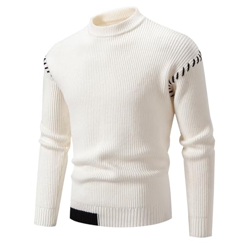Pullover Herren Winter Thermounterwäsche Für Herren Thermo Oberteil Herren Thermo Unterwäsche Herren Sweatshirt Herren Ohne Kapuze Thermounterhemd Herren Langarm Strickpullover Herren Winter von Generisch