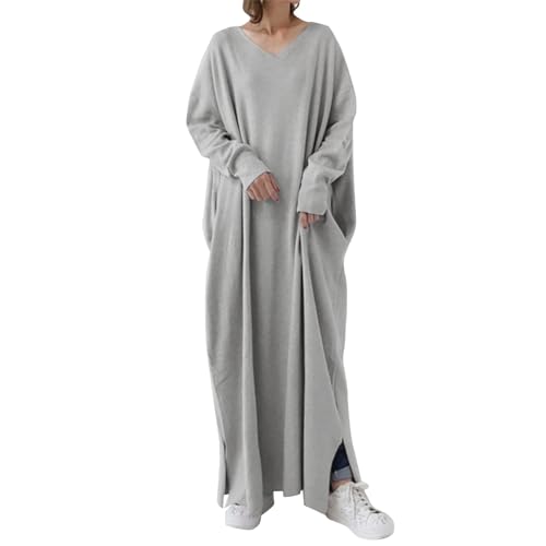 Pulloverkleid Damen Winter | Sweatkleid Damen Große Größen V-Ausschnitt Herbstkleid Große Größen A-Linie Kleid Lockerer Maxikleid Knöchellanges Strickkleid Weicher Und Bequemer Freizeitkleid Sweater Pulloverkleid Damen Winter | Sweatkleid Damen Große Größen V-Ausschnitt Herbstkleid Große Größen A-Linie Kleid Lockerer Maxikleid Knöchellanges Strickkleid Weicher Und Bequemer Freizeitkleid Sweater von Generisch