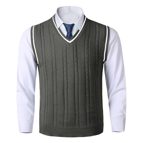 Pullunder Herren, Ärmellose Elastizität Strickwesten Elegant Warm Weste Gentleman Einfarbig Trachtenweste Komfortabel Weich Mode Pullunder V Ausschnitt Vintage Classic Winterpullover Anzugweste Pullunder Herren, Ärmellose Elastizität Strickwesten Elegant Warm Weste Gentleman Einfarbig Trachtenweste Komfortabel Weich Mode Pullunder V Ausschnitt Vintage Classic Winterpullover Anzugweste von Generisch