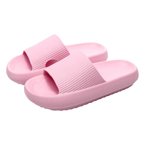 Pummy Damen Schlappen, 100% EVA Super Weich Rutschfest Badeschuhe, Unisex Garten Strand Slides Sandalen (Rosa, Erwachsene, Damen, 42, Numerisch (von/bis), EU Schuhgrößensystem, 43, M) von Generisch