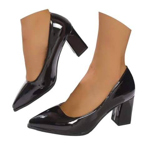 Pumps Damen Blockabsatz Trachtenschuhe Elegant und Bequem Balerinaschuhe Büro High Heels Freizeit Keilpumps Oktoberfest Party Tanzen Spangenschuhe Klassische Tanzschuhe von Generisch