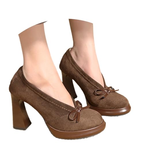 Pumps Damen Breite Füße Schuhe Elegant Absatzschuhe Hochzeitsschuhe mit Absatz Tanzschuhe Bequem Damenschuhe Halbschuhe Highheels Trachtenschuhe Für Riemchen Dirndl von Generisch