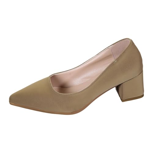 Pumps Damen Breite Füße Schuhe - Elegant Absatzschuhe Kleiner mit Absatz Hochzeitsschuhe Sommer Tanzschuhe Bequem Halbschuhe Damenschuhe Highheels Trachtenschuhe Für Riemchen Dirndl von Generisch