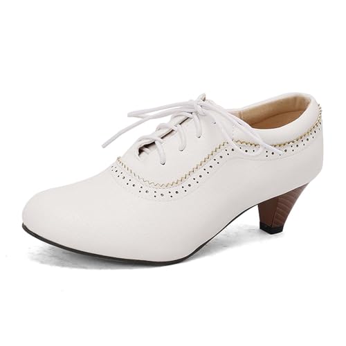 Pumps Damen Elegant Absatzschuhe - Breite Füße Schuhe Kleiner mit Absatz Hochzeitsschuhe Sommer Tanzschuhe Bequem Halbschuhe Damenschuhe Trachtenschuhe Highheels Für Riemchen Dirndl von Generisch