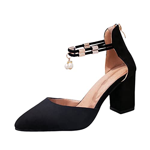 Pumps Damen Hohe Schuhe Mädchen Ballerina Breite Füße Trachtenschuhe Blau Abendschuhe Bequem Frühling Stöckelschuhe Halbschuhe Mit Absatz Damenschuhe Elegant Und Flach Flats High Heels Absatzschuhe von Generisch