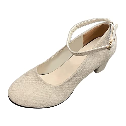 Pumps Damen Slingpumps Absatzschuhe Hohe Schuhe Hochzeitsschuhe Kitten Heels Schuhe Damen Sommer Elegant Brautschuhe Perfekt FüR Hochzeiten Und Partys Oktoberfest Work Office von Generisch