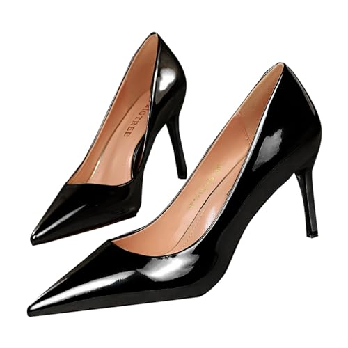 Pumps Damen Spitz - High Heels Damen Glitzer Silber - Kleid Schuhe Stiletto Abendschuhe Braut Hochzeitsschuhe Pfennigasbatz Stöckelschuhe Slip-On Einzelneschuhe Elegant Partyschuhe von Generisch