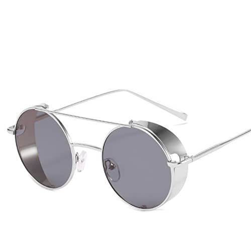 Punk Herren und Damen Retro Metall Schattierung Sonnenbrille, e, Medium von Generisch