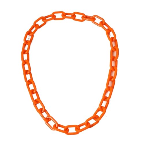 Punk Hip Hop Chunky Cuban Link Chain Transparent Plastic Choker Neck Jewelry, Einheitsgröße, Kunststoff, Achat von Generisch