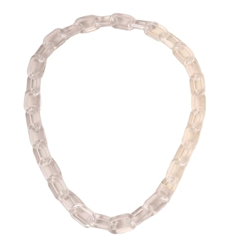 Punk Hip Hop Chunky Cuban Link Chain Transparent Plastic Choker Neck Jewelry, Einheitsgröße, Kunststoff, Achat von Generisch