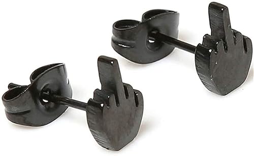 Punk Ohrring Unisex Mittelfinger Ohrstecker Rock Rude Persönlichkeit Schmuck Erwachsene Piercing Ohrring von Generisch