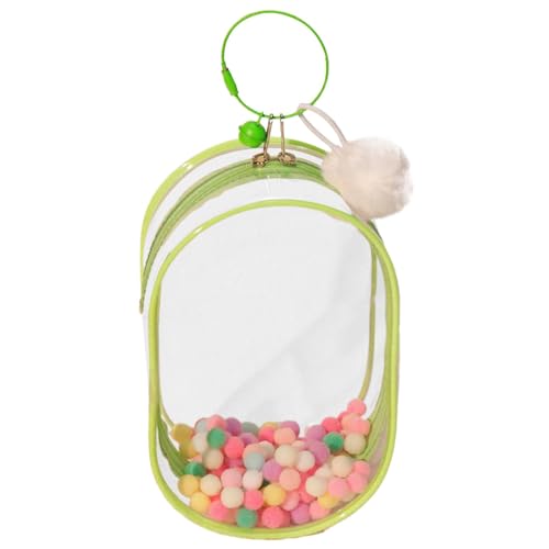Puppen-Aufbewahrungstasche, transparent, tragbare Puppen-Display-Tragetasche, multifunktionale Figuren und Puppen-Tragetasche, transparente Figuren-Aufbewahrungstasche für Schreibwaren, grün, Refer to von Generisch