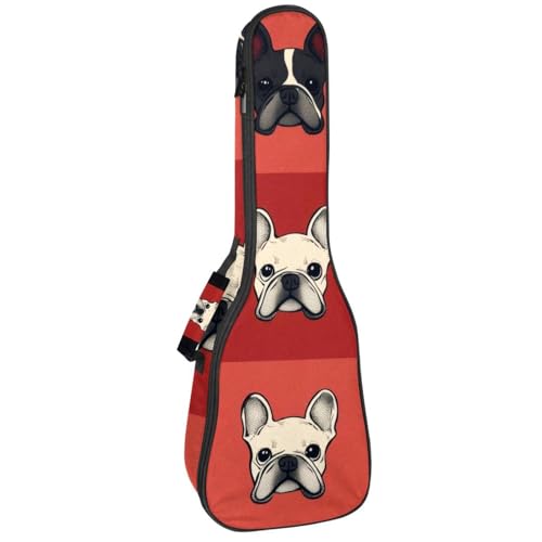 Puppy Dogs Französische Bulldogge auf rotem kariertem Hintergrund, gepolsterte Tasche für 58,4 cm Konzert-Ukulele, wasserdicht und langlebig, Multicolor 01, 25.9x9x3.1in/66x23x8cm, Taschen-Organizer Puppy Dogs Französische Bulldogge auf rotem kariertem Hintergrund, gepolsterte Tasche für 58,4 cm Konzert-Ukulele, wasserdicht und langlebig, Multicolor 01, 25.9x9x3.1in/66x23x8cm, Taschen-Organizer von Generisch