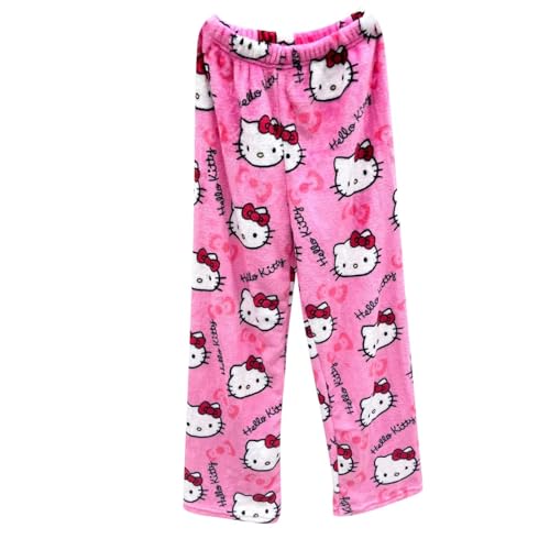 Generisch Damen Pyjama Hose Pyjama Hose Xxs Anime Hose Y2k Weihnachten Hose Damen Pyjamahose Generic Fall Cute Cartoon Herbst Warm von Generisch