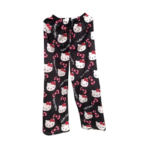 Generisch Damen Pyjama Hose Pyjama Hose Xxs Anime Hose Y2k Weihnachten Hose Damen Pyjamahose Generic Fall Cute Cartoon Herbst Warm von Generisch