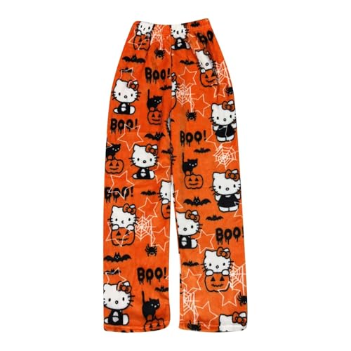 Pyjama Hose Damen Weihnachten Xxs Anime Y2k Generic Fall Cute Cartoon Herbst Warm von Generisch