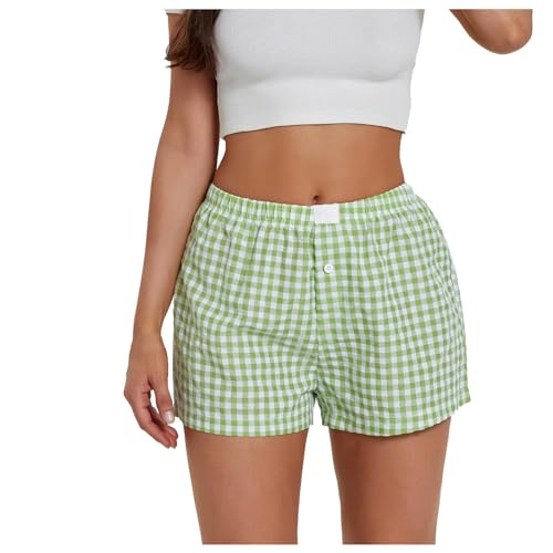 Pyjama Shorts Damen Rote Karierte Kurze Schlafhose Leinen Sommerhosen Low Waist Sexy Lounge Schlafanzughose Mädchen Y2k Boxershorts Weite Bein Kurzhose Button Pyjamashorts Leicht Freizeitshorts Pyjama Shorts Damen Rote Karierte Kurze Schlafhose Leinen Sommerhosen Low Waist Sexy Lounge Schlafanzughose Mädchen Y2k Boxershorts Weite Bein Kurzhose Button Pyjamashorts Leicht Freizeitshorts von Generisch