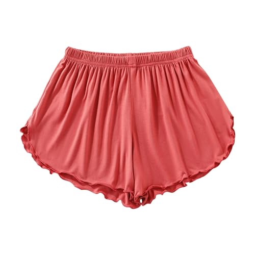 Pyjamahose Damen Kurz Baumwolle Pyjama Hosen Damen Kurzgröße Schlafanzughose Leicht Pyjamahose Weiche Freizeithose Super Soft Schlafhose Dehnbare Nachtwäsche Hose Frauen Lounge Hosen Elastischer Bund von Generisch