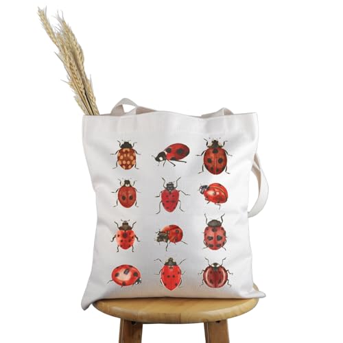Pyoul Ladybug Lover Gift Ladybug Tote Bag Ladybug Fan Handtasche Wer Marienkäfer liebt Geschenk, Marienkäfer-Tragetasche, medium von Generisch