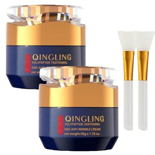 Qingling Creme, Qingling Gesichtscreme 50g, Qingling Polypeptide Tightening And Anti-Wrinkle Cream,Straffungs- Und Anti-Falten-Cremes Mit Polypeptiden Für Männer Und Frauen (2) von Generisch