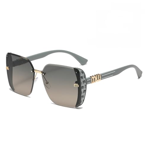 Quadratische Retro-Sonnenbrille mit großem Rahmen für Reisen, Angeln und Autofahren, UV400-Schutz, 3, 17 EU von Generisch