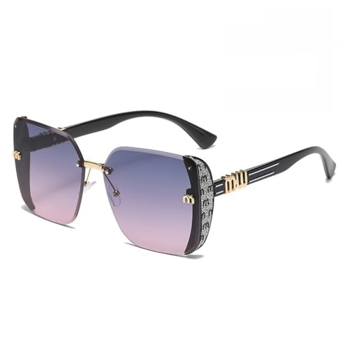 Quadratische Retro-Sonnenbrille mit großem Rahmen für Reisen, Angeln und Autofahren, UV400-Schutz, 4, 17 EU von Generisch