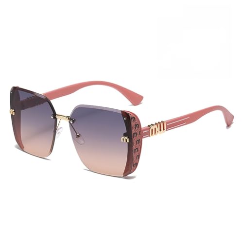 Quadratische Retro-Sonnenbrille mit großem Rahmen für Reisen, Angeln und Autofahren, UV400-Schutz, 5, 17 EU von Generisch