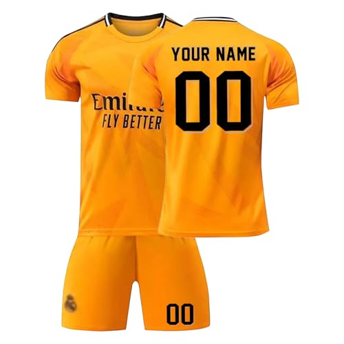 R. M. Fußball Trikot Kinder Personalisiert mit Eigenem Namen & Nummer Fussball Trikot Herren Jungen Fussballtrikot Set Fußball Jerseys Fussball Geschenke für Fußballfans #A06 von Generisch