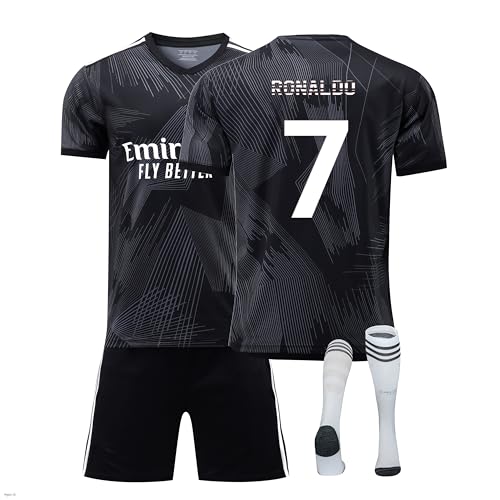 R.M Legende#7 Trikot Set Authentisch Fußball Trikot Nr. 7 22/23 Limitierte Design-Edition Fußballtrikot T-Shirt Shorts für Kinder Geschenk,Atmungsaktiv von Generisch