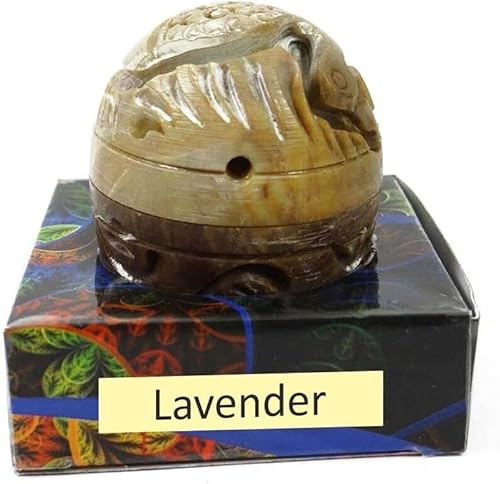 RSGM 8gm Aphrodesia Solid Perfume in Large Hand Carved Stone Jar (Lavender) von Generisch