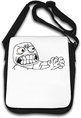 Rage Comic Angry Meme Umhängetasche weiß von Generisch