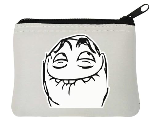 Rage Comic Geldbörse mit lächelndem Gesicht, Meme, Neopren, 12 x 9 cm, Weiß Rage Comic Geldbörse mit lächelndem Gesicht, Meme, Neopren, 12 x 9 cm, Weiß von Generisch